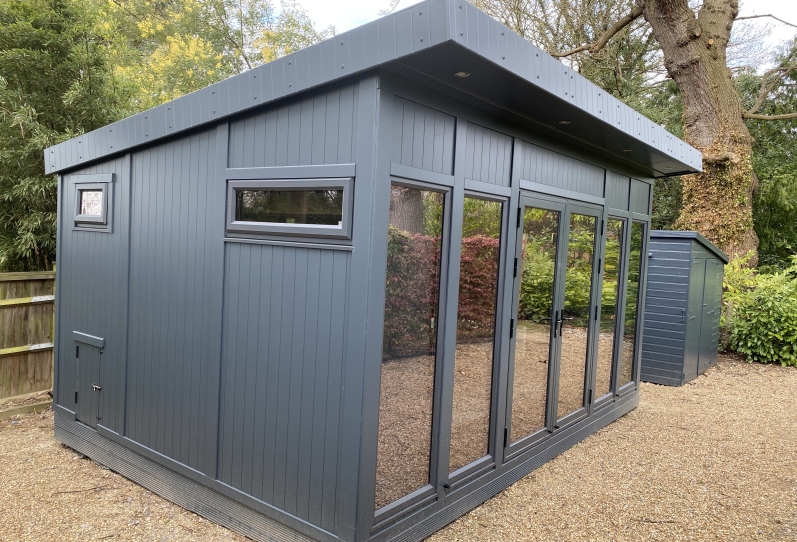 Garden Therapy room with french doors Gildford