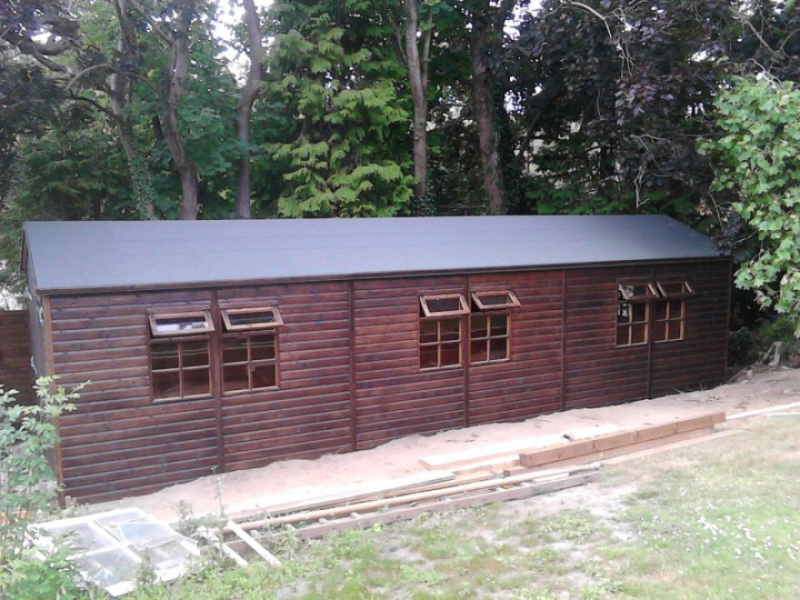10m x 3m garage with extra height added 