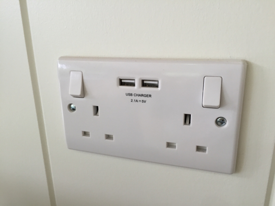 USB charger in one of our sockets 
