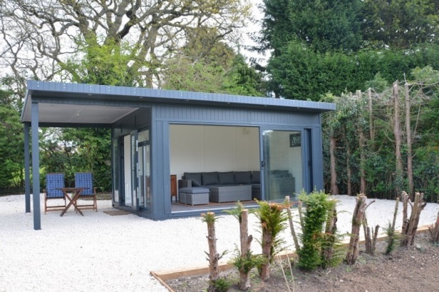 Our clients cleared an underused area of their garden to position their executive garden room