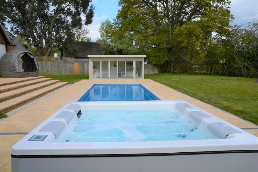 The stunning Villeroy and Boch 'just silence' hot tub and Compass pool were installed by  http://waterstream.co.uk/