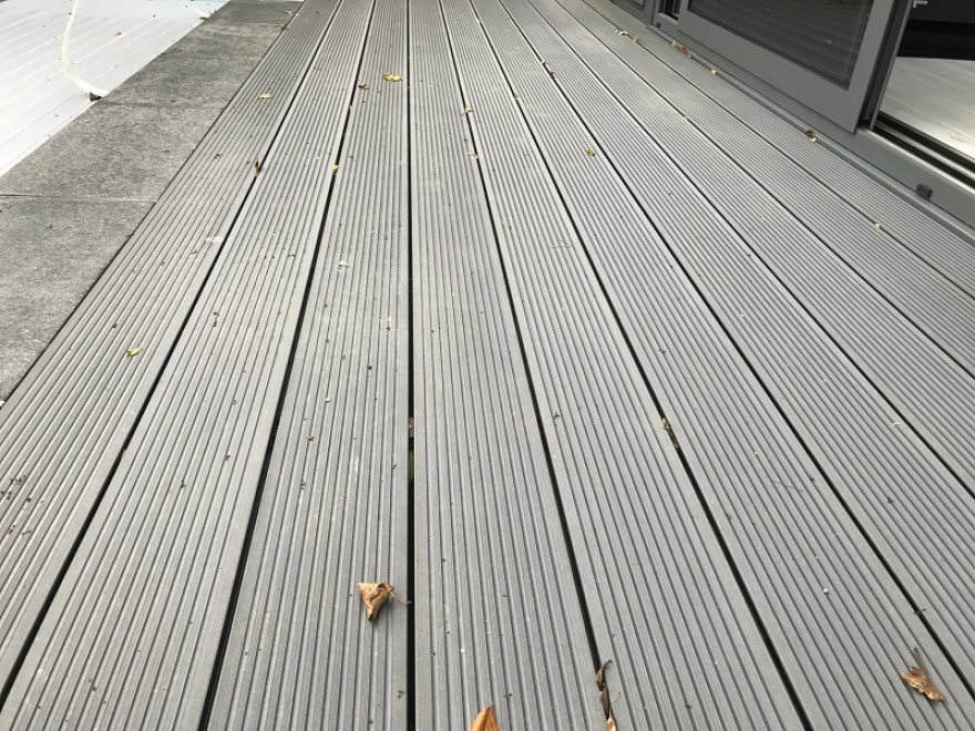 Outside the room we installed composite 'Twinson' decking - a great choice for durability and low maintenance