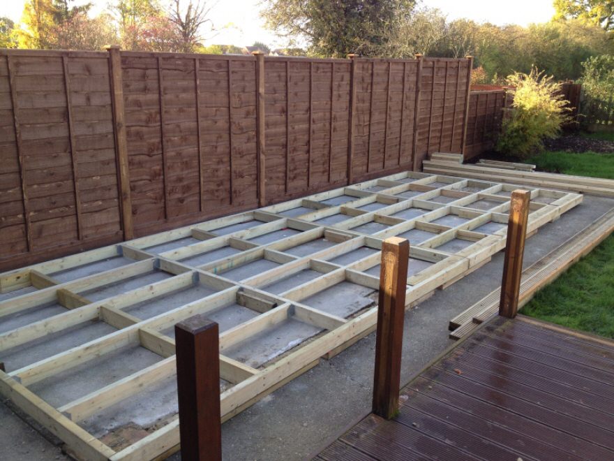 Base with existing decking