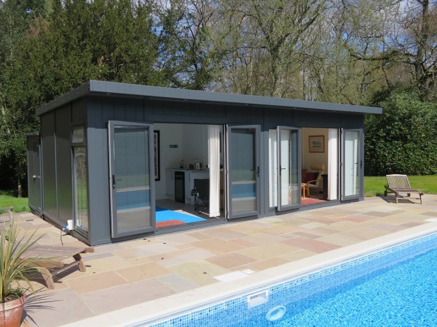 Beautiful Twin Room Garden Room / Gym with UPVC French Door to Each Room Installed in Petworth