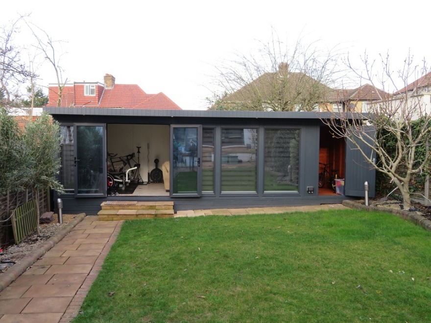Combination Garden Room and Store Installed in Wembley Park London