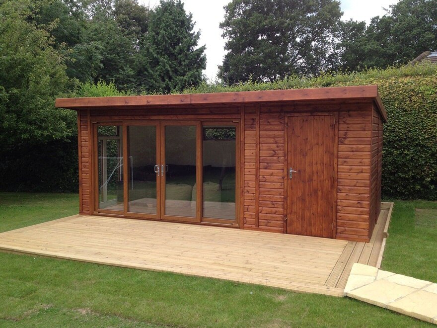 Combination room with Walnut Sikkens to match Sliding doors