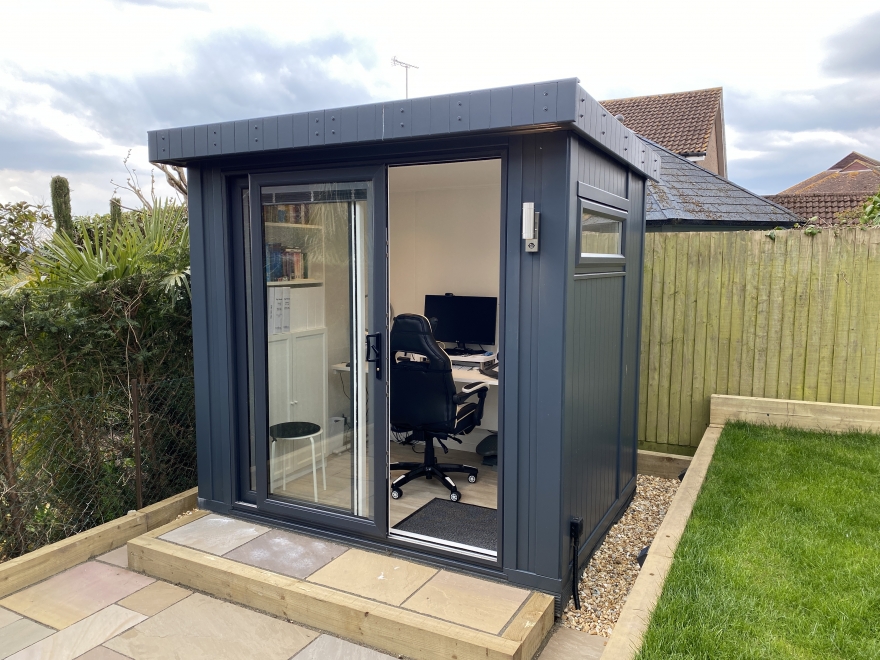 Compact Garden Office installed in Betchworth Surrey
