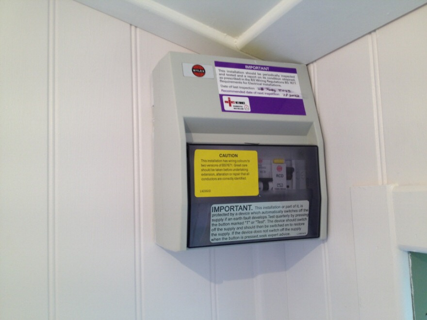 Fuse box installed in the store section