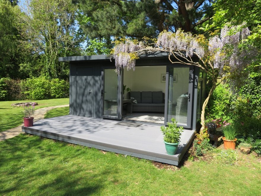Garden Room / Combination Store with Composite Decking