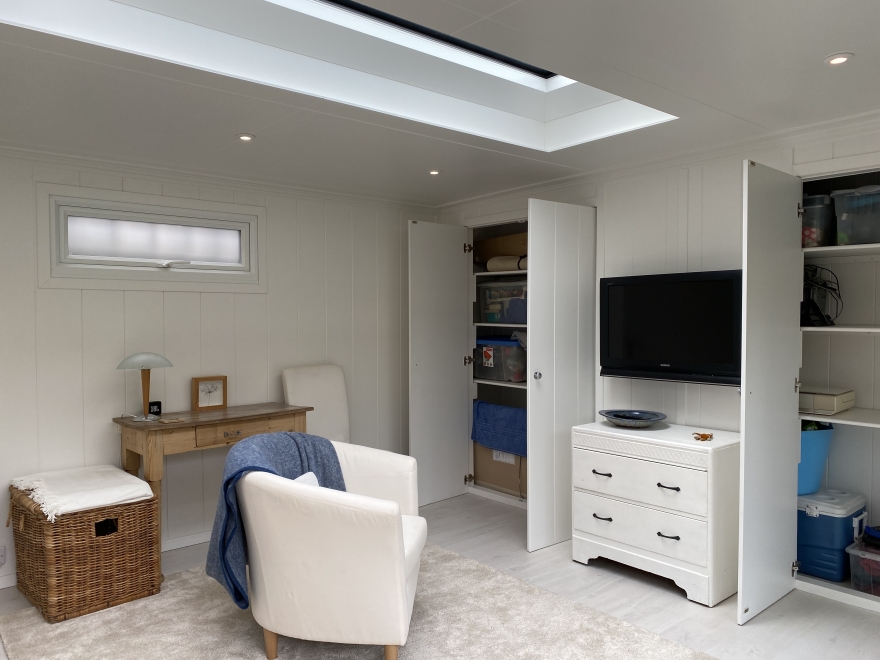 Garden Room with Roof Light & Internal Storage Solutions
