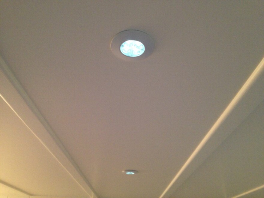 Low energy dimming LED internal down lights