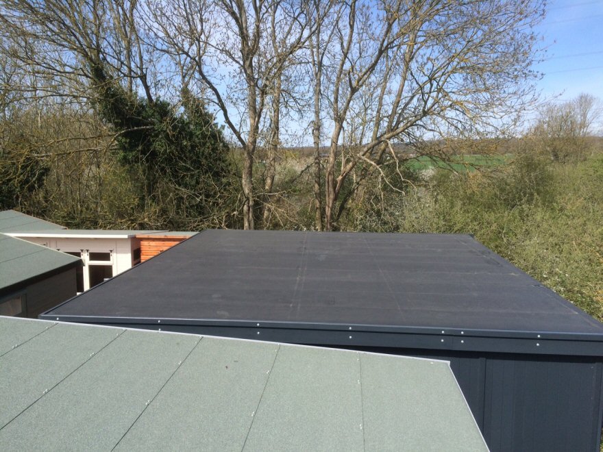 EPDM Roof which comes as a single sheet for the entire surface
