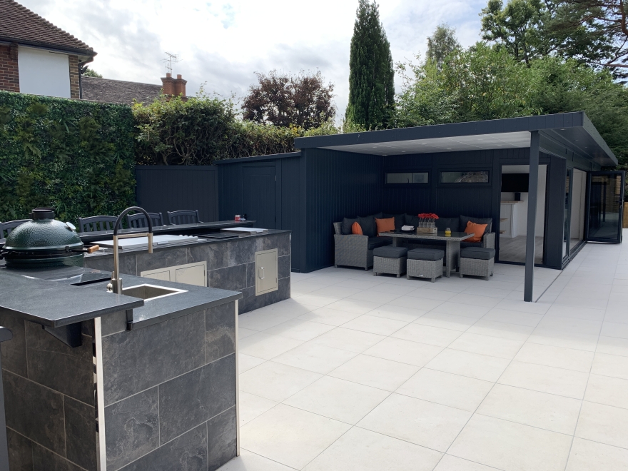 outside kitchen and alfresco dining canopy