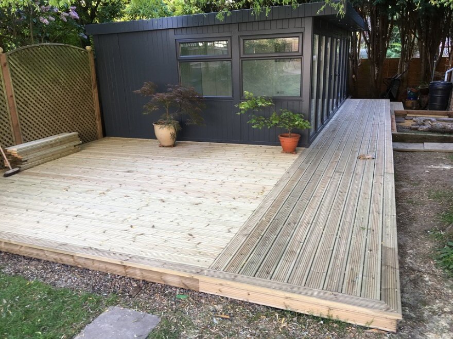 Timber Decking Installed in Ashtead Surrey