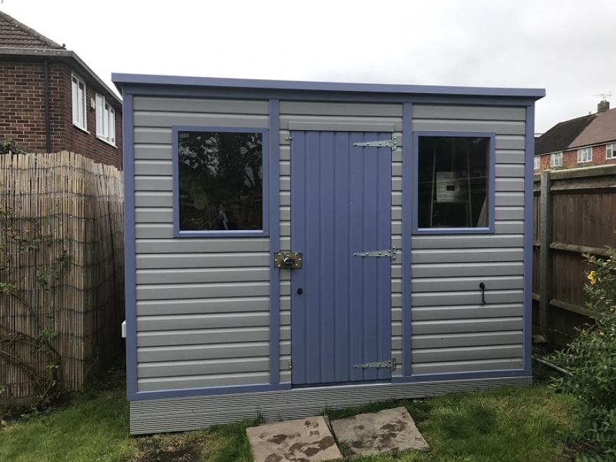 painted garden shed