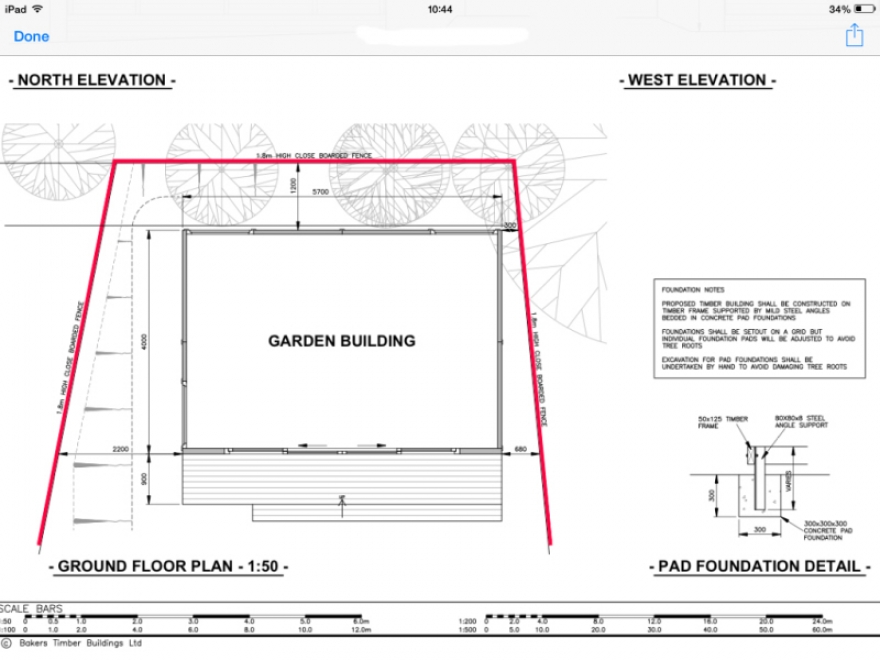 Plan drawing as part of planning application 