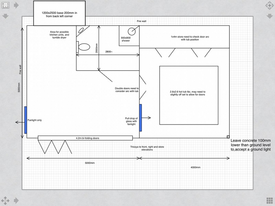 Plans for a summer house with shower room 