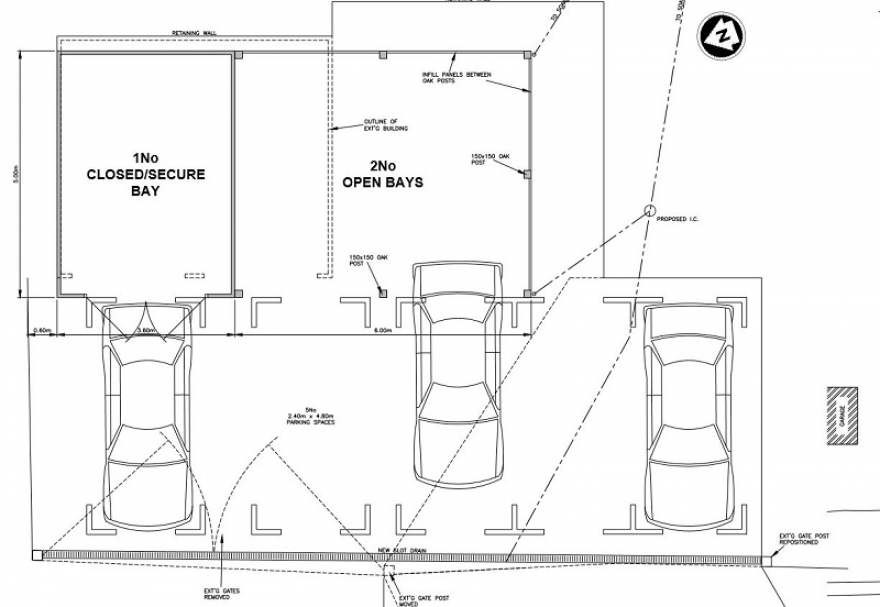 planning drawing for garage with carport