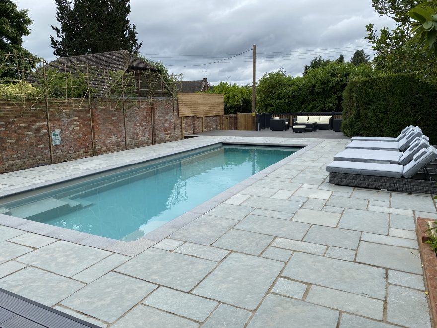 pool side and decking area west Sussex 