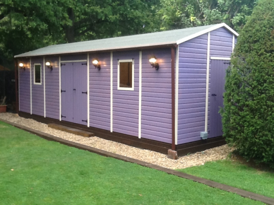 This customer added a few extra touches to transform the exterior of this workshop into a stunning garden building