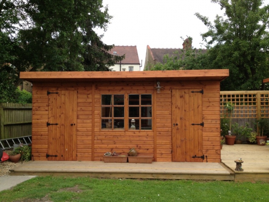 his and hers garden shed
