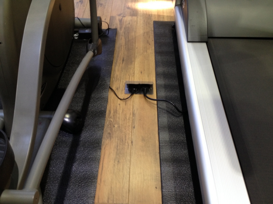 Walkover power sockets are ideal for gym equipment