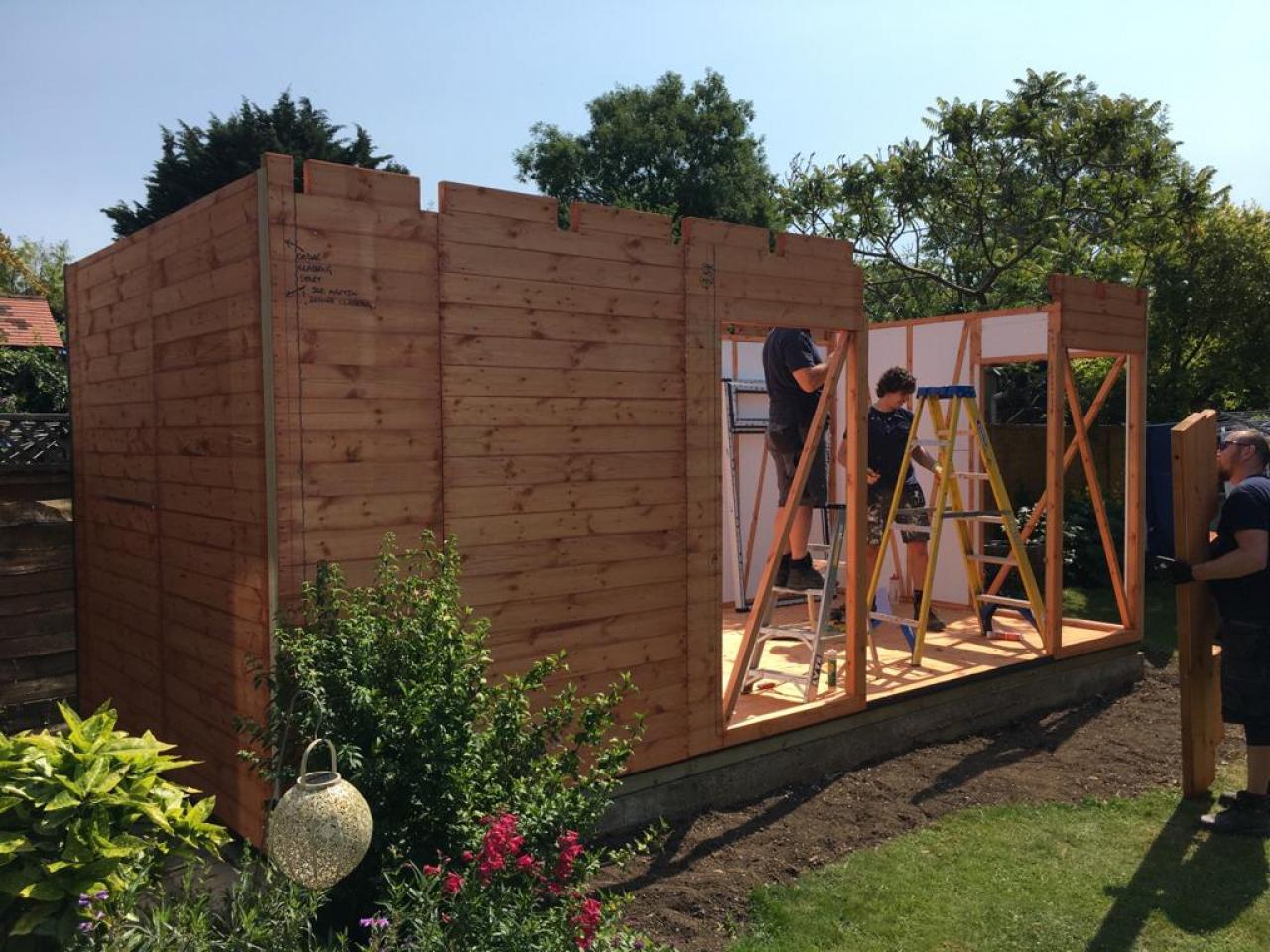 This was the first building delivered by us that used the popular option of cedar cladding. 

They wanted to enjoy the benefits of our modern construction techniques but still want a traditional look for their garden rooms. 
